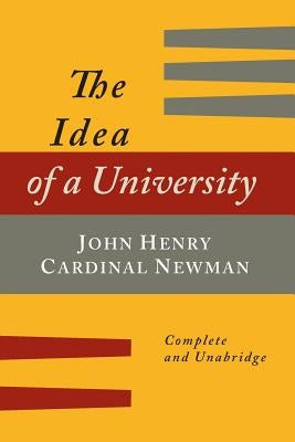 Paperback book titled "The Idea of a University" by Martino Fine Books, showing the front cover with text and design elements.
