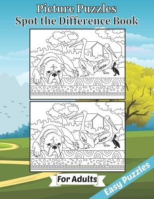 Picture Puzzles Spot the Difference Book for Adults: Easy Puzzles Book of Animals for Adult Brain Fun. Includes Solutions. Large Print Edition Paperback Independently Published