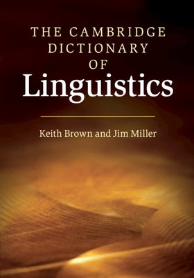 The Cambridge Dictionary of Linguistics Paperback Cambridge University Press