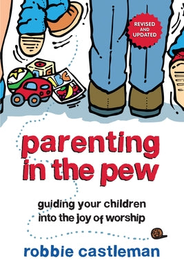 Paperback book titled "Parenting in the Pew" by IVP Books, featuring a cover with children and family in a church setting.