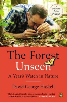 Paperback of The Forest Unseen by Penguin Books showing the book cover with forest imagery and title text.
