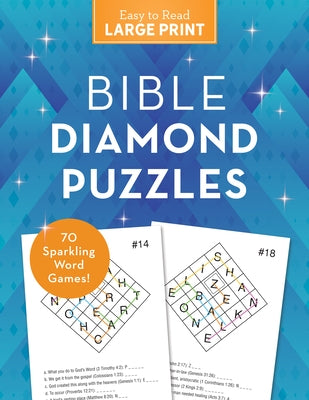 Bible Diamond Puzzles Large Print: 70 Sparkling Word Games! Paperback Barbour Publishing