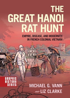 Paperback book titled The Great Hanoi Rat Hunt by Oxford University Press, showing the cover with historical imagery and text.