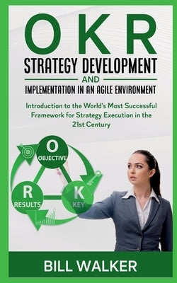 Paperback book titled "OKR" by Notion Press on strategy development and implementation in an agile environment, displayed on a plain background.