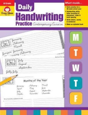Daily Handwriting Contemporary Cursive Evan-Moor Educational Publishers