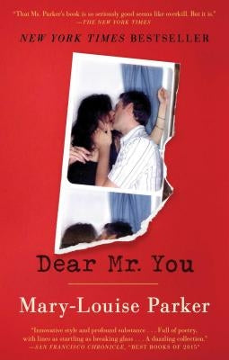 Paperback of Dear Mr. You by Scribner Book Company featuring a cover with handwritten notes and a pen on a wooden surface.