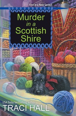 Paperback copy of "Murder in a Scottish Shire" by Kensington Publishing Corporation, showing the book cover with Scottish scenery.
