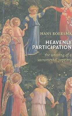 Cover image of "Heavenly Participation" book by William B. Eerdmans Publishing, featuring a detailed tapestry design on the cover.