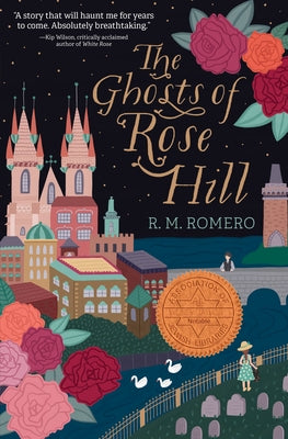 Paperback copy of The Ghosts of Rose Hill by Peachtree Teen, featuring a spooky cover illustration.