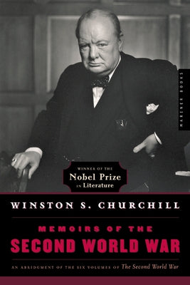 Paperback copy of "Memoirs of the Second World War" by Harper Paperbacks, featuring a cover with historical imagery.