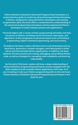 Python Mastery Unleashed: Advanced Programming Techniques Paperback Not Avail
