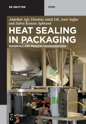 Paperback book titled "Heat Sealing in Packaging" by de Gruyter, featuring a cover with technical illustrations on packaging sealing.