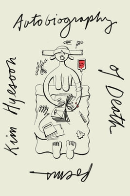 Open book titled "Autobiography of Death" by New Directions Publishing Corporation, showing pages and cover details.
