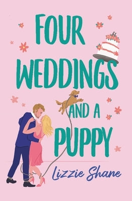 Paperback of Four Weddings and a Puppy by Forever, showing the book cover with a romantic wedding scene and a cute puppy image.