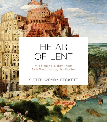 Close-up of a religious-themed painting from "The Art of Lent" by IVP, depicting Ash Wednesday to Easter artwork.