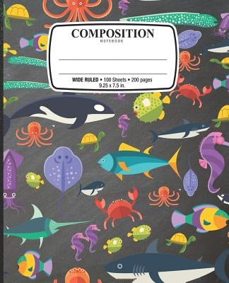 Composition Notebook: Notebook for School Office Home Student Teacher Use Wide Ruled - 100 Sheets - 200 Pages - 9 1/4 X 7 1/2 In. / 24.77 X Paperback Independently Published