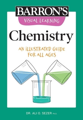 Paperback of Visual Learning Chemistry book by Barrons Educational Services, featuring colorful illustrated pages for all ages.