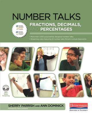 Paperback of Number Talks: Fractions, Decimals, and Percentages by Heinemann Educational Books, showing the cover with colorful educational design.