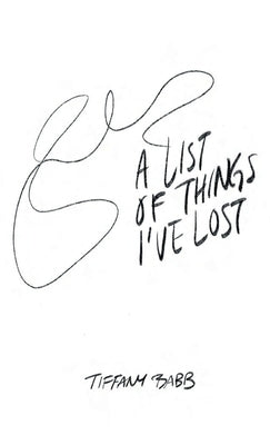 A List of Things I've Lost Vegetarian Alcoholic Press