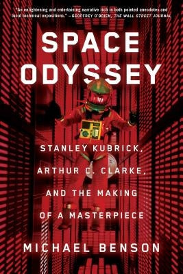 Paperback book cover of "Space Odyssey" by Stanley Kubrick and Arthur C. Clarke, published by Simon & Schuster, featuring space-themed artwork.