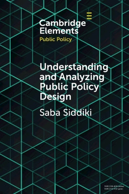 Paperback of "Understanding and Analyzing Public Policy Design" by Cambridge University Press, showing the book cover with title.