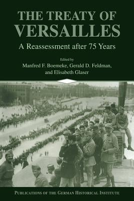 Paperback book titled "The Treaty of Versailles: A Reassessment After 75 Years" by Cambridge University Press, with cover art visible.