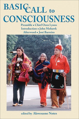 Basic Call to Consciousness by Native Voices, a book cover with artistic design and title text on a white background.