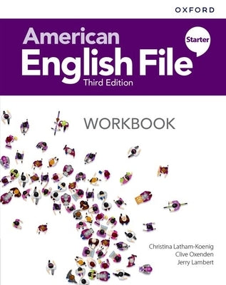 Paperback American English File 3rd Edition Starter Workbook by Oxford University Press, USA, with visible cover and pages.