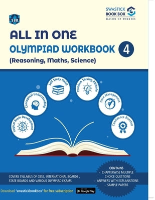 All in One Olympiad Workbook for Reasoning, Maths & Science - Class 4 Paperback Swastick Book Box