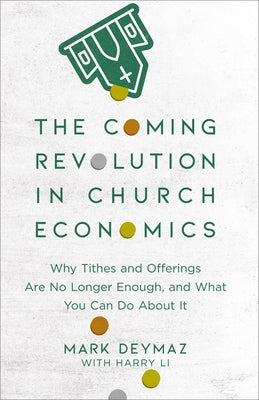Paperback book titled "The Coming Revolution in Church Economics" by Baker Books, featuring a cover with modern church graphics.