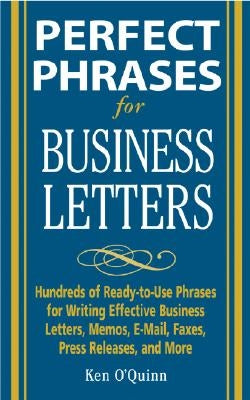 Paperback book titled "Perfect Phrases for Business Letters" by McGraw-Hill Companies, featuring a cover with professional design.