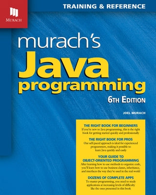 Murach's Java Programming 6th Edition book by Mike Murach and Associates, Inc., featuring a cover with Java code and book title.