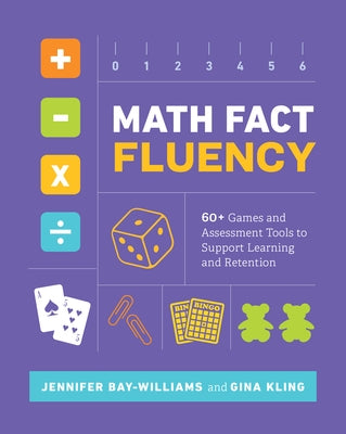 Paperback book titled Math Fact Fluency by ASCD featuring colorful game and assessment tools for learning and retention.