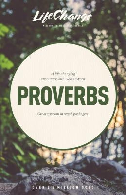 Paperback Proverbs book by NavPress Publishing Group featuring open pages with illustrated Proverbs quotes on a white background.