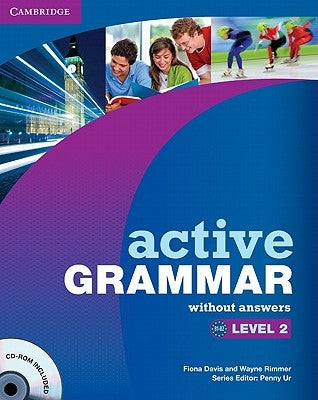 Cambridge University Press Active Grammar Level 2 paperback book with CD-ROM, focused on English grammar practice.