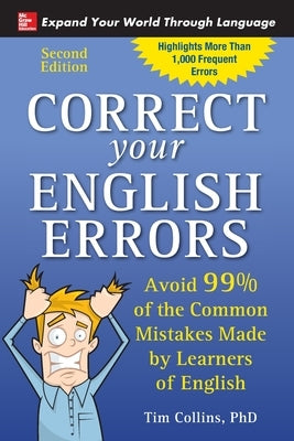 Paperback of Correct Your English Errors, Second Edition by McGraw-Hill Companies, featuring a close-up of the book cover.