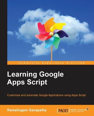 Paperback book titled "Learning Google Apps Script" by Packt Publishing with a cover featuring the title and branding.