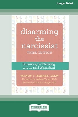 Paperback of Disarming the Narcissist by ReadHowYouWant, large print edition, showing the book cover with title and author.