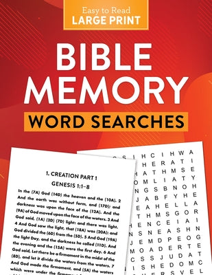 Bible Memory Word Searches Large Print Paperback Barbour Publishing