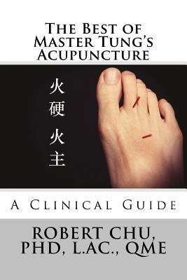 Paperback copy of The Best of Master Tung's Acupuncture clinical guide, featuring text and diagrams on the cover.