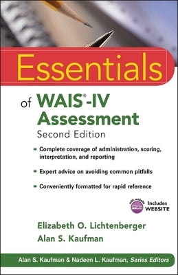 Paperback book titled "Essentials of Wais-IV Assessment" by Wiley with CD-ROM, featuring a close-up of the cover.