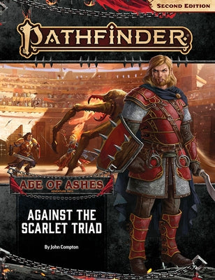 Paperback Pathfinder Adventure Path: Against the Scarlet Triad for Age of Ashes series by Paizo Inc. with cover art featuring fantasy characters.