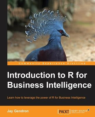 Paperback book titled "Introduction to R for Business Intelligence" by Impackt Publishing, showing the cover with text and graphics.