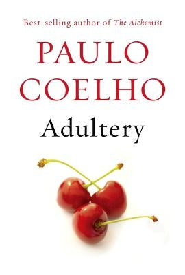 Vintage paperback book titled "Adultery" with a close-up of the cover featuring artistic design and typography.