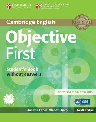 Cambridge University Press Objective First Student's Book paperback with CD-ROM, English language learning resource.