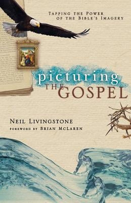 Paperback book titled "Picturing the Gospel" by IVP, featuring a cover with biblical imagery and artwork.
