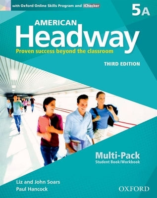 American Headway Third Edition Level 5 Student Multi-Pack paperback by Oxford University Press, USA, showing multiple textbooks stacked together.