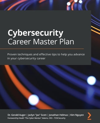 Paperback of Cybersecurity Career Master Plan by Packt Publishing featuring a professional cover design and title text.