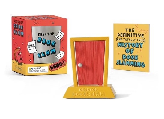 Paperback desktop door slam with sound effect by Rp Minis, showing the book cover featuring a door slamming illustration.