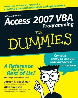 Access 2007 VBA Programming for Dummies Paperback For Dummies